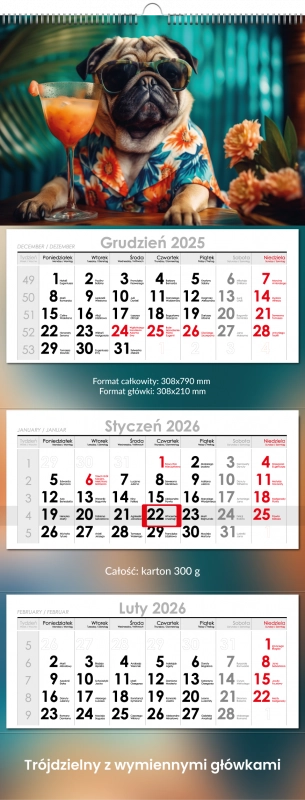 Trójdzielny z wymiennymi główkami